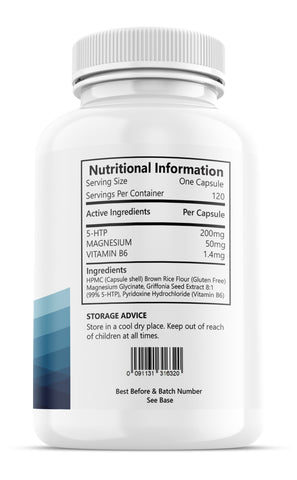 5-HTP 200mg plus Vitamin B6 and Magnesium Glycinate Capsules