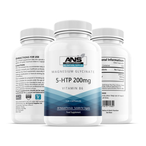 5-HTP 200mg plus Vitamin B6 and Magnesium Glycinate Capsules