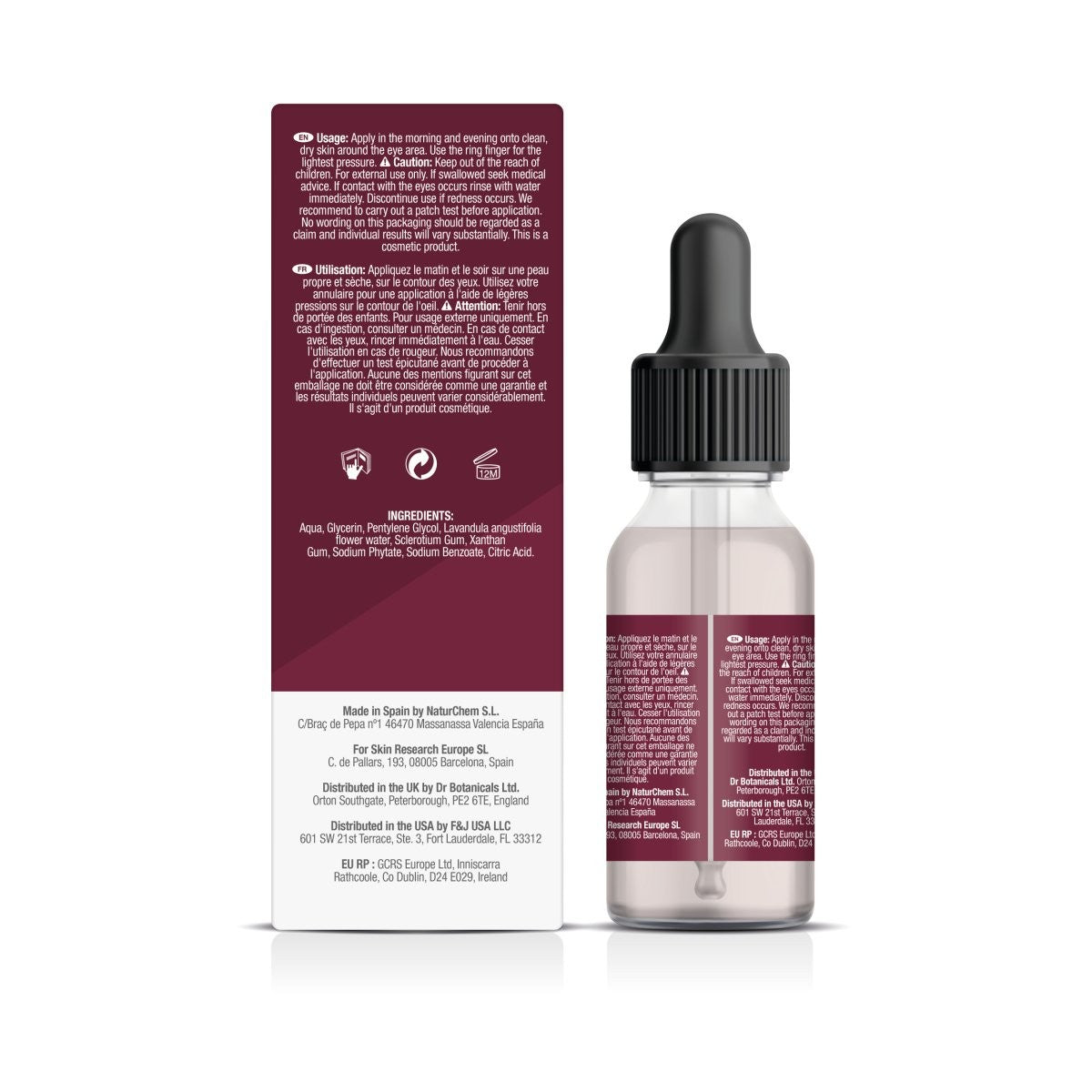 rose and lavender intensive night therapy eye serum 15ml