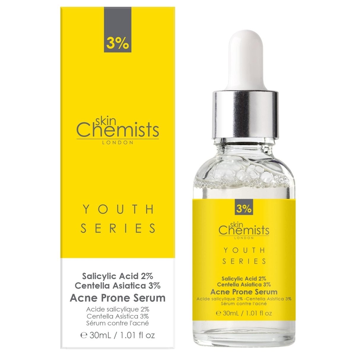acne prone serum salicylic acid 2%, centella asistica 3% 30ml