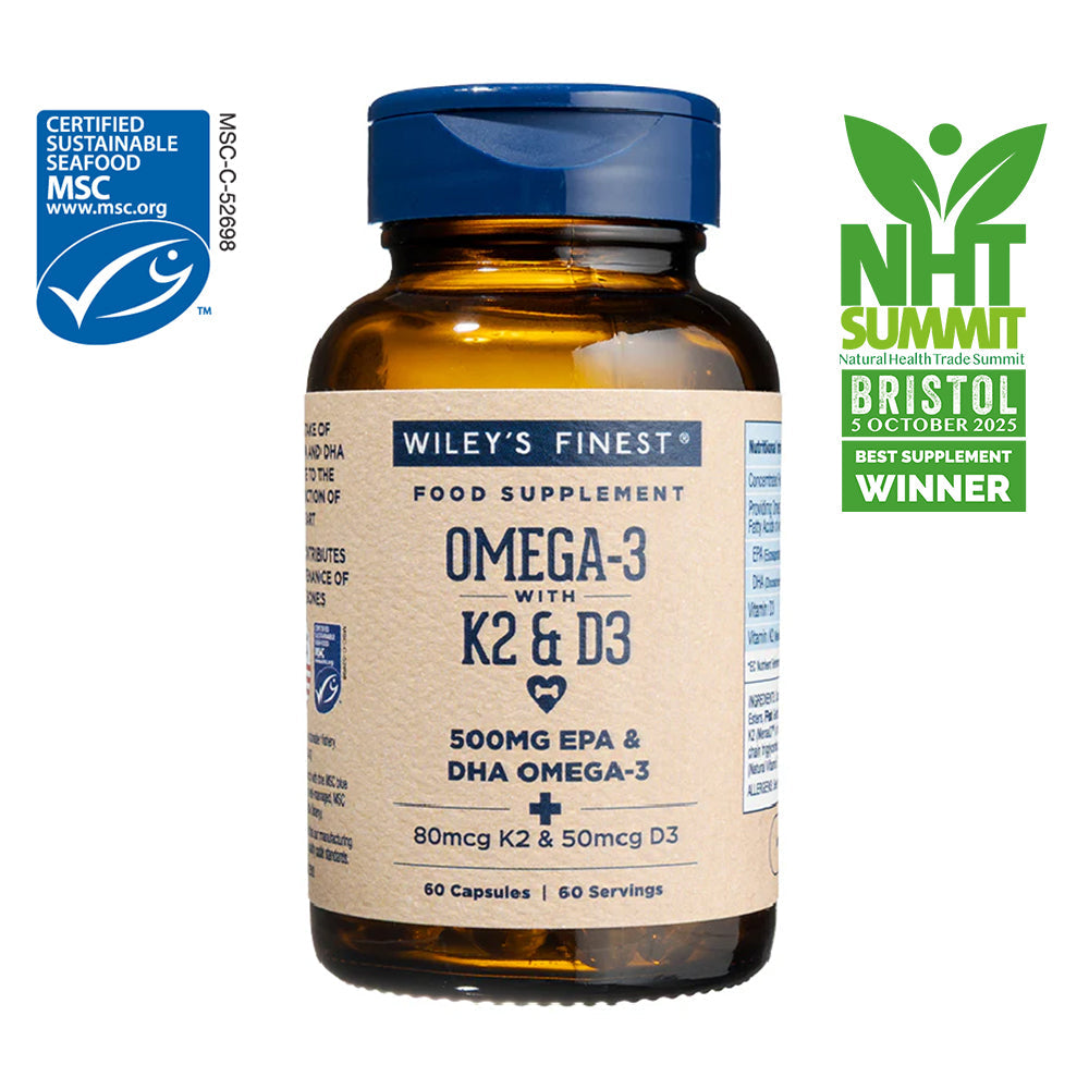 omega-3 + k2 & d3 omega-3 fish oil capsules