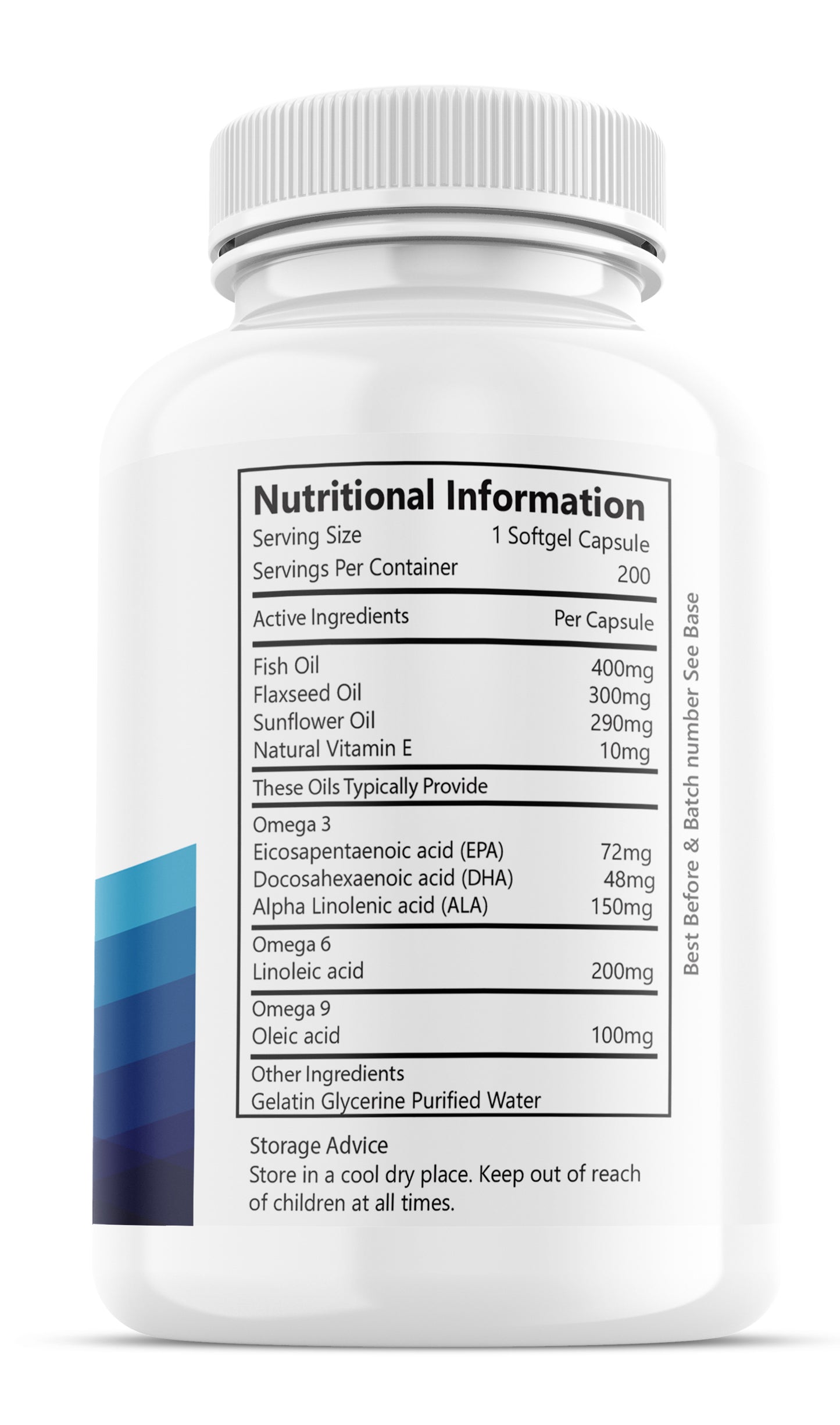 exp date 06/03/2026 omega 3 6 & 9, 1000mg  x 200 highly absorbable liquid softgels